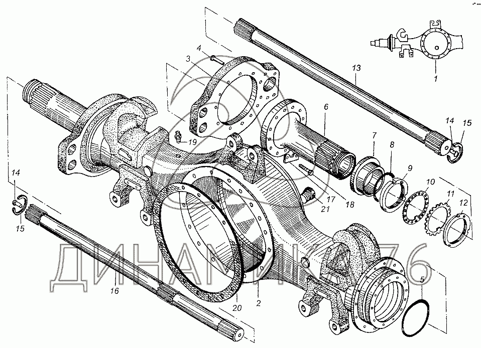 Задняя ступица маз 6312 схема - фото